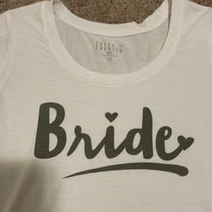 Bride white tshirt